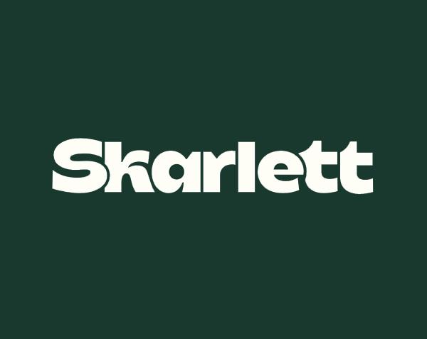 Logo Skarlett sur fond vert