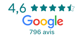 Avis Google Garance - Note 4,6 sur 796 avis.
